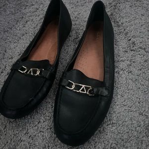 cute black and gold loafers flats for formal wear